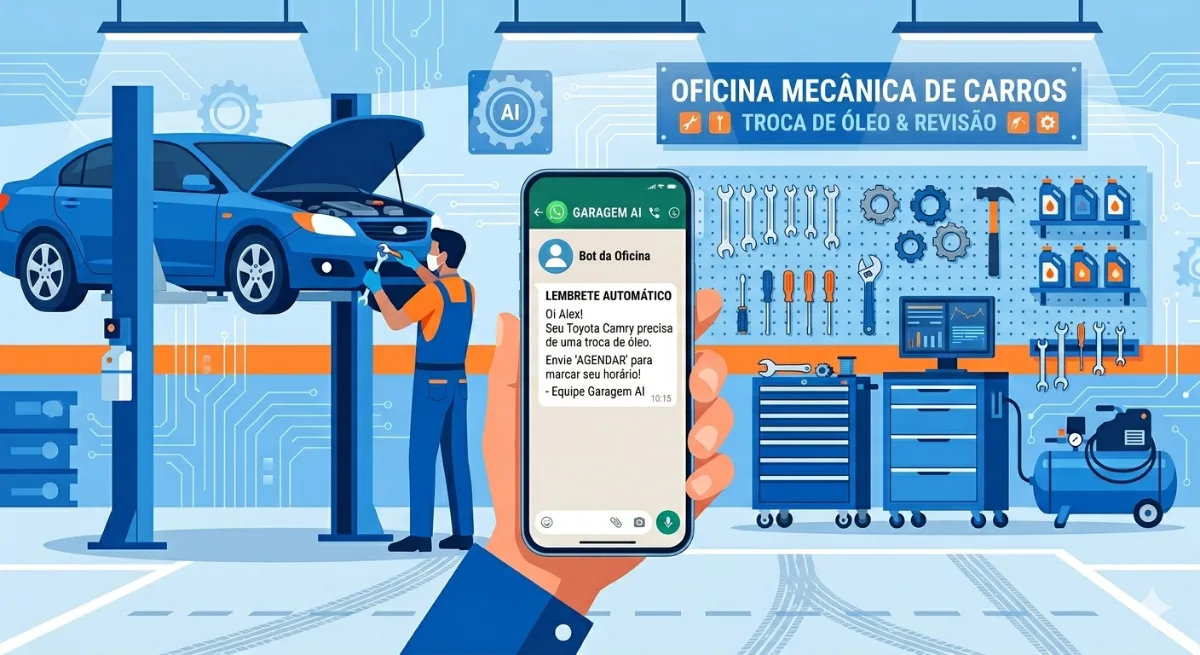Capa do artigo: IA para Oficinas Mecânicas: Como Automatizar — Vex Labs
